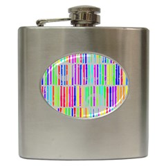 Colorful Vintage Stripes Hip Flask (6 Oz)