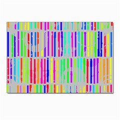 Colorful Vintage Stripes Postcard 4 x 6  (pkg Of 10) by LalyLauraFLM