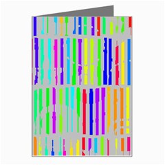 Colorful Vintage Stripes Greeting Card