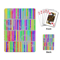 Colorful Vintage Stripes Playing Cards Single Design by LalyLauraFLM