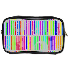 Colorful Vintage Stripes Toiletries Bag (two Sides)