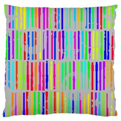 Colorful Vintage Stripes Large Cushion Case (two Sides)