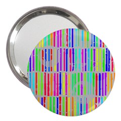 Colorful Vintage Stripes 3  Handbag Mirror