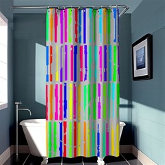 Colorful Vintage Stripes	shower Curtain 36  X 72 