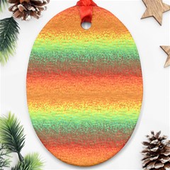 Gradient Chaos Oval Ornament (two Sides) by LalyLauraFLM