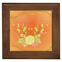 Beautiful Flowers In Soft Colors Framed Tiles