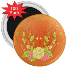 Beautiful Flowers In Soft Colors 3  Magnets (100 Pack)