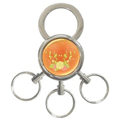 Beautiful Flowers In Soft Colors 3-ring Key Chains by FantasyWorld7