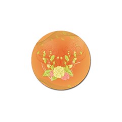 Beautiful Flowers In Soft Colors Golf Ball Marker