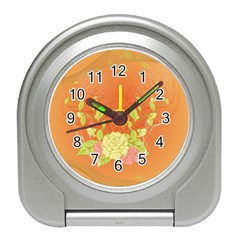 Beautiful Flowers In Soft Colors Travel Alarm Clocks