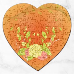 Beautiful Flowers In Soft Colors Jigsaw Puzzle (heart) by FantasyWorld7