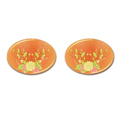 Beautiful Flowers In Soft Colors Cufflinks (oval)