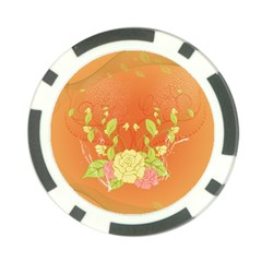 Beautiful Flowers In Soft Colors Poker Chip Card Guards