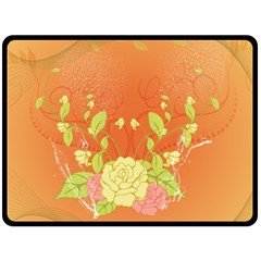 Beautiful Flowers In Soft Colors Fleece Blanket (large) 