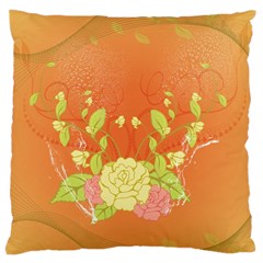 Beautiful Flowers In Soft Colors Large Cushion Cases (one Side) 