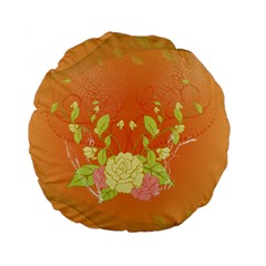 Beautiful Flowers In Soft Colors Standard 15  Premium Flano Round Cushions