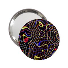 Ribbon Chaos 2 Black  2 25  Handbag Mirrors