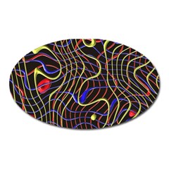 Ribbon Chaos 2 Black  Oval Magnet