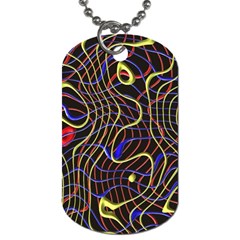 Ribbon Chaos 2 Black  Dog Tag (one Side)