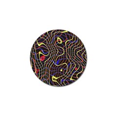 Ribbon Chaos 2 Black  Golf Ball Marker