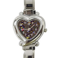 Ribbon Chaos 2 Black  Heart Italian Charm Watch by ImpressiveMoments