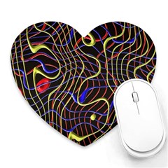 Ribbon Chaos 2 Black  Heart Mousepads