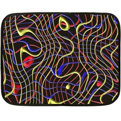 Ribbon Chaos 2 Black  Fleece Blanket (mini)