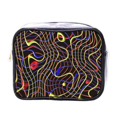 Ribbon Chaos 2 Black  Mini Toiletries Bags