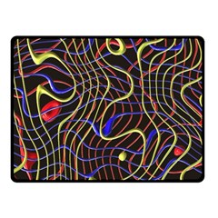 Ribbon Chaos 2 Black  Fleece Blanket (small)