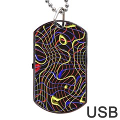 Ribbon Chaos 2 Black  Dog Tag Usb Flash (one Side)