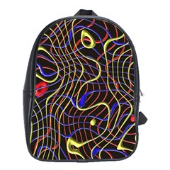 Ribbon Chaos 2 Black  School Bags (xl) 