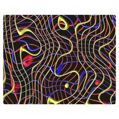 Ribbon Chaos 2 Black  Double Sided Flano Blanket (medium) 