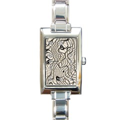 Ribbon Chaos 2  Rectangle Italian Charm Watches