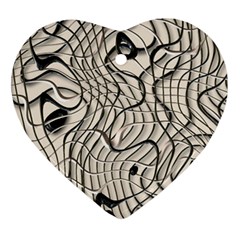 Ribbon Chaos 2  Heart Ornament (2 Sides)