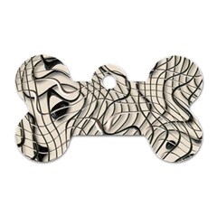 Ribbon Chaos 2  Dog Tag Bone (Two Sides)