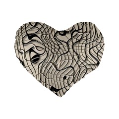 Ribbon Chaos 2  Standard 16  Premium Flano Heart Shape Cushions