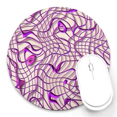 Ribbon Chaos 2 Lilac Round Mousepads by ImpressiveMoments