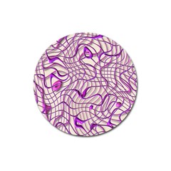 Ribbon Chaos 2 Lilac Magnet 3  (round)