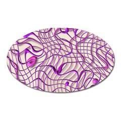 Ribbon Chaos 2 Lilac Oval Magnet