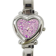 Ribbon Chaos 2 Lilac Heart Italian Charm Watch