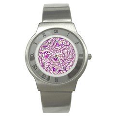 Ribbon Chaos 2 Lilac Stainless Steel Watches by ImpressiveMoments