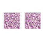 Ribbon Chaos 2 Lilac Cufflinks (Square) Front(Pair)