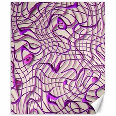 Ribbon Chaos 2 Lilac Canvas 8  X 10 