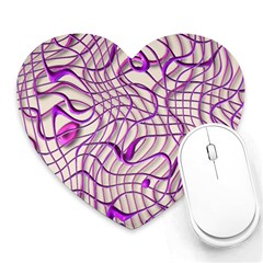 Ribbon Chaos 2 Lilac Heart Mousepads