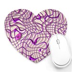 Ribbon Chaos 2 Lilac Heart Mousepads Front