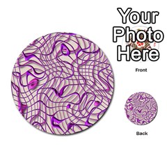 Ribbon Chaos 2 Lilac Multi-purpose Cards (round)  by ImpressiveMoments