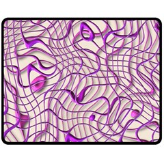 Ribbon Chaos 2 Lilac Fleece Blanket (medium) 