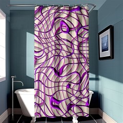 Ribbon Chaos 2 Lilac Shower Curtain 36  X 72  (stall)  by ImpressiveMoments