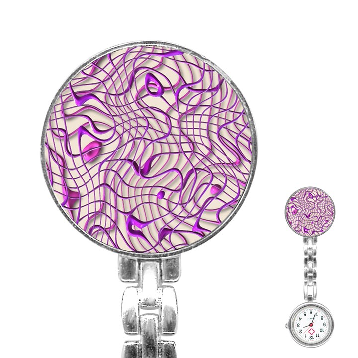 Ribbon Chaos 2 Lilac Stainless Steel Nurses Watches