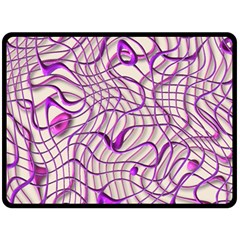 Ribbon Chaos 2 Lilac Double Sided Fleece Blanket (large)  by ImpressiveMoments